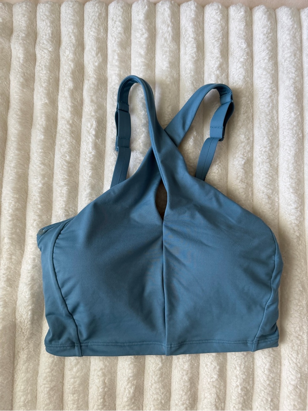 Athleta High-Neck Crop Tank Blue